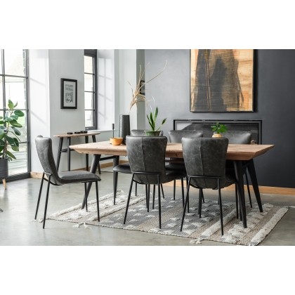 Ella Dark Grey PU Leather Occasional Dining Chair (Pair) Ella Dark Grey PU Leather Occasional Dining Chair (Pair)