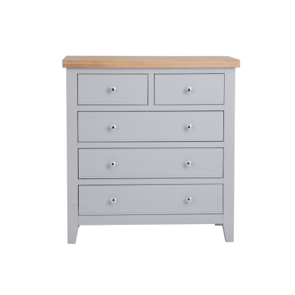 Eton Painted Grey Oak 2 Over 3 Chest of Drawers
