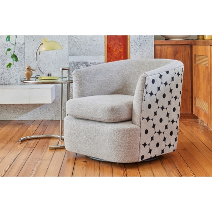 New Orla Kiely Callan Accent Swivel Chair