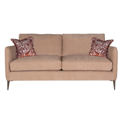 Wales Fabric Side-Buttoned 4 Seater Sofa