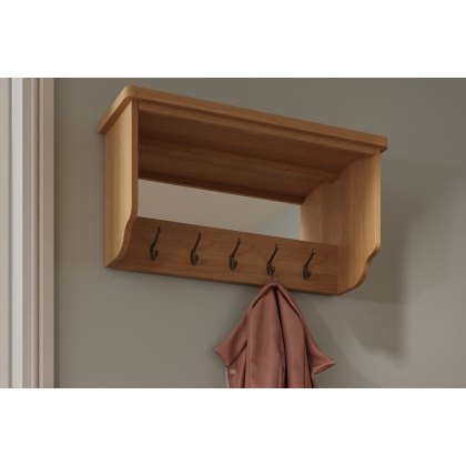 Oak City - Milan Oak Hall Bench Coat Hanger Top