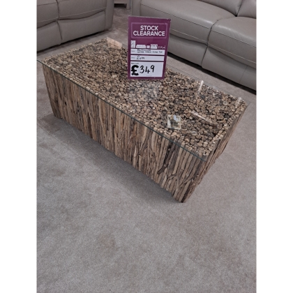 Rectangular Coffee Table with Glass Top
