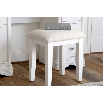 Chateau Warm White Dressing Table Stool