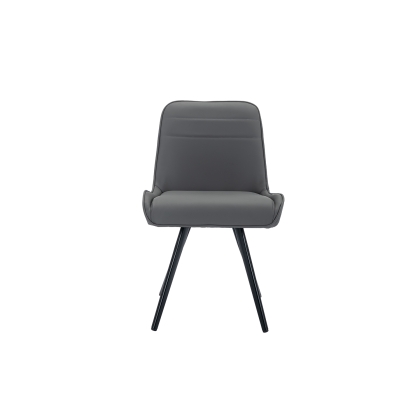 Horizontal Stitch Dining Chair in Grey PU Leather
