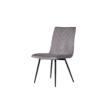 Retro Dining Chair - Dark Grey Velvet