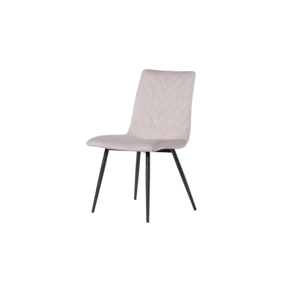 Retro Dining Chair - Taupe Velvet