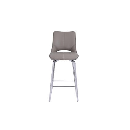 Bar Stool in Taupe PU Leather