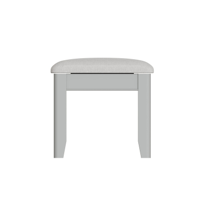 Smoked Oak Painted Grey Dressing Table Stool