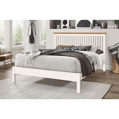 Time Living Ascot Wooden Bed Frame in White