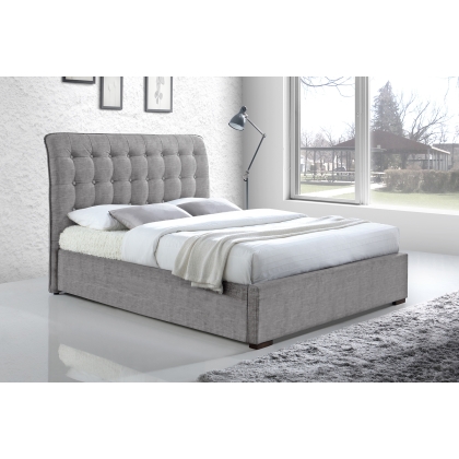 Time Living Hamilton Fabric Bed Frame in Light Grey