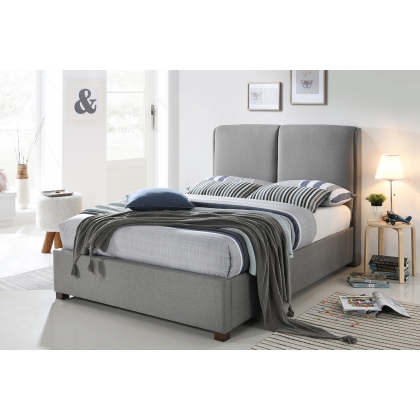 Time Living Oakland Fabric Bed Frame in Light Grey