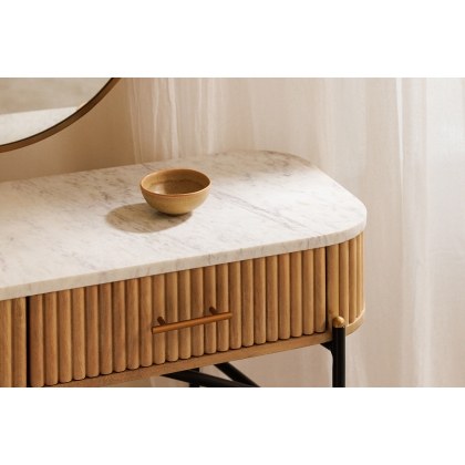 Reed Mango Wood & Marble Dressing Table