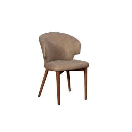 Rowan Curved Back Dining Chair with Walnut Legs (Pair)