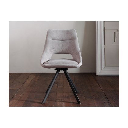 Paige Soft Cotton Dining Chair in Light Grey (Pair) Paige Soft Cotton Dining Chair in Light Grey (Pair)