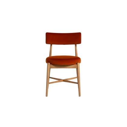 G Plan Flora Retro Pair Of Dining Arm Chairs in Orange