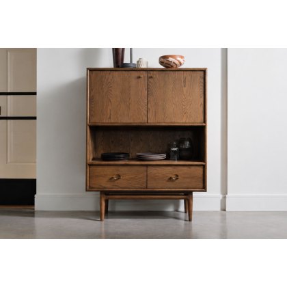 G Plan Marlow Retro Walnut Display Cabinet