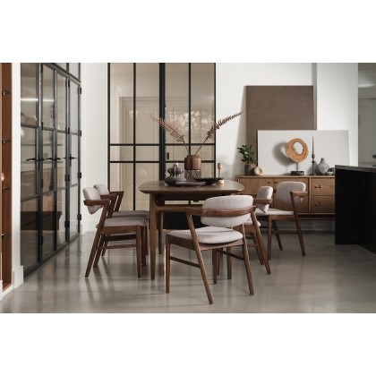 G Plan Marlow Retro Walnut 160cm-215cm Extending Dining Table