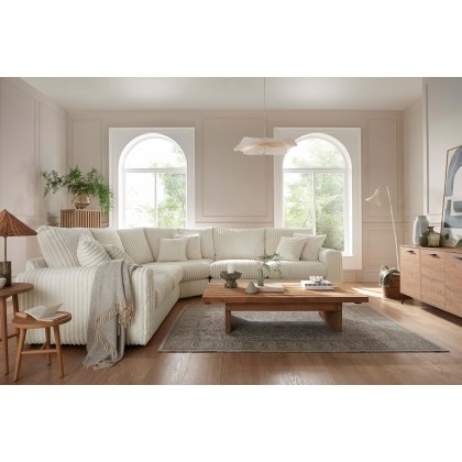 Chunky Cord Cream Medium Sofa