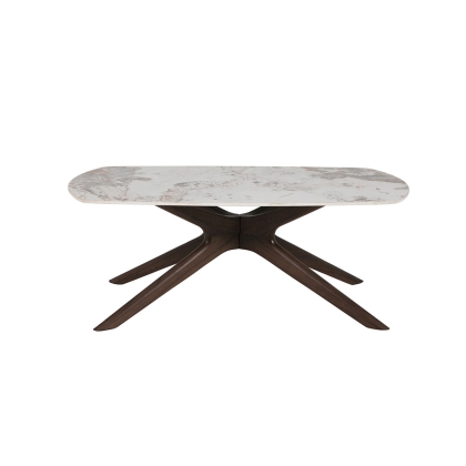 Areola Walnut and Sintered Stone Coffee Table