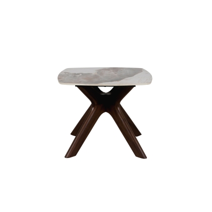 Areola Walnut and Sintered Stone Lamp Table