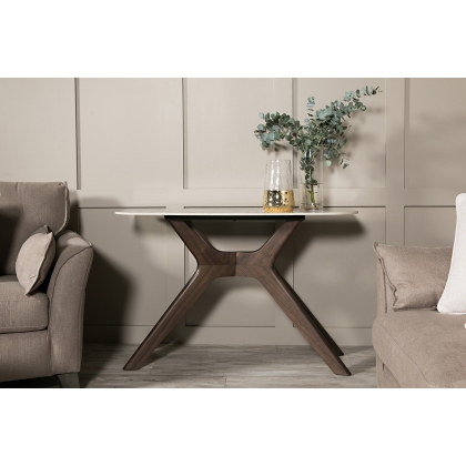 Areola Walnut and Sintered Stone Console Table