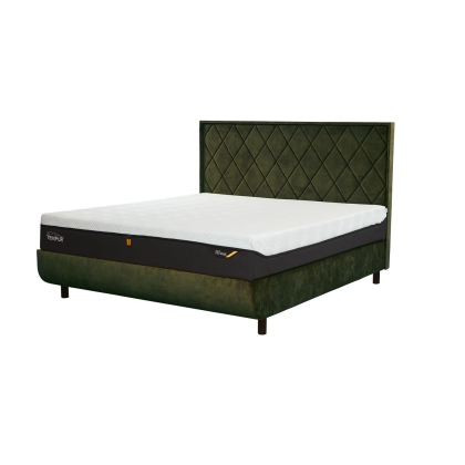 TEMPUR® Arc Adjustable Disc Bed Frame with Quilted Headboard