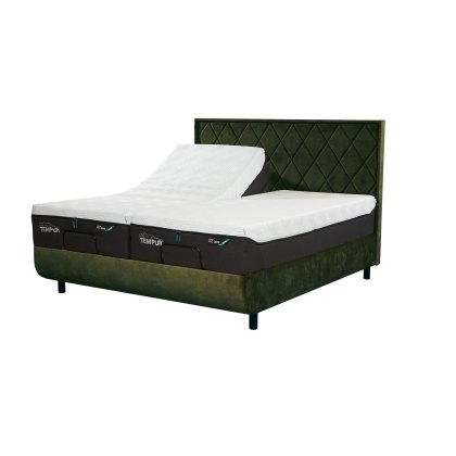 TEMPUR® Arc Ergo Smart Base Bed Frame with Quilted Headboard