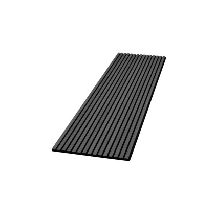 Pack of 2 - Dark Grey Decorative Acoustic Slat Wall Panel - 2400mm x 600mm Pack of 2 - Dark Grey Decorative Acoustic Slat Wall Panel - 2400mm x 600mm