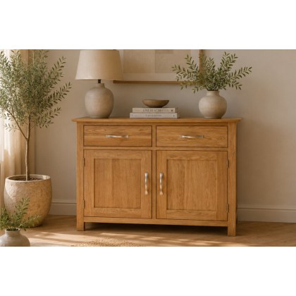 Devon 100% Solid Oak 3ft Sideboard Dresser Base