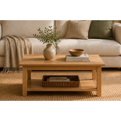 Devon 100% Solid Oak Coffee Table Devon 100% Solid Oak Coffee Table