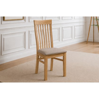 Devon 100% Solid Oak Extending Dining Table & 6 Slatted Back Chairs