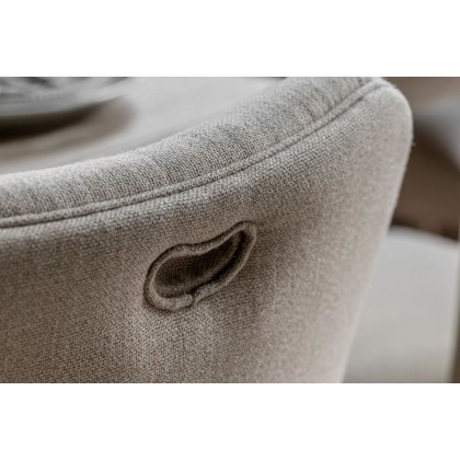 Gallery Direct Artisan Limewash Oak Linen Dining Chair with Bobbin Detail (Pair)