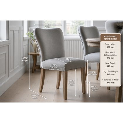 Gallery Direct Vancouver Rustic Fabric Dining Chair