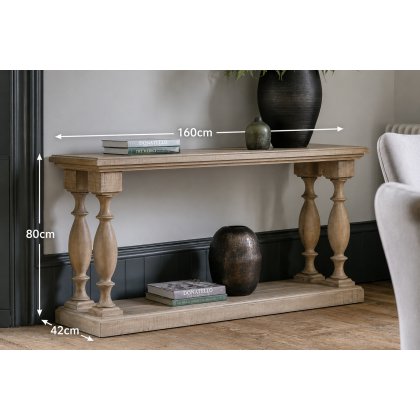 Gallery Direct Vancouver Rustic Pine Console Table
