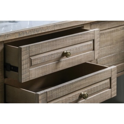 Gallery Direct Vancouver Rustic Pine Sideboard with Marble Top Gallery Direct Vancouver Rustic Pine Sideboard with Marble Top