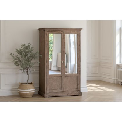 Gallery Direct Rustique French Colonial Mirrored Wardrobe