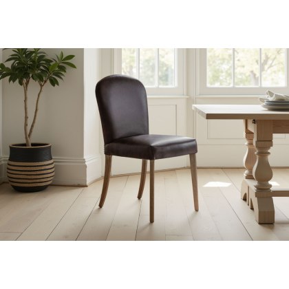 Gallery Direct Hinton Brown Leather Dining Chair