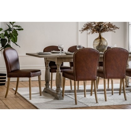 Gallery Direct Hinton Brown Leather Dining Chair Gallery Direct Hinton Brown Leather Dining Chair