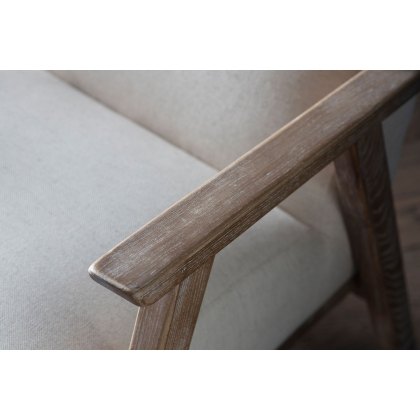 Gallery Direct Neyland Natural Linen Fabric Armchair
