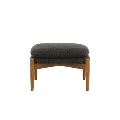 Gallery Direct Datsun Charcoal Boucle Fabric Footstool Gallery Direct Datsun Charcoal Boucle Fabric Footstool