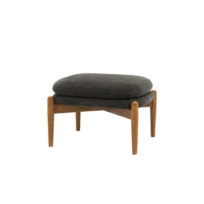 Gallery Direct Datsun Charcoal Boucle Fabric Footstool Gallery Direct Datsun Charcoal Boucle Fabric Footstool