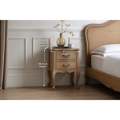 Gallery Direct Chic Weathered Bedside Table
