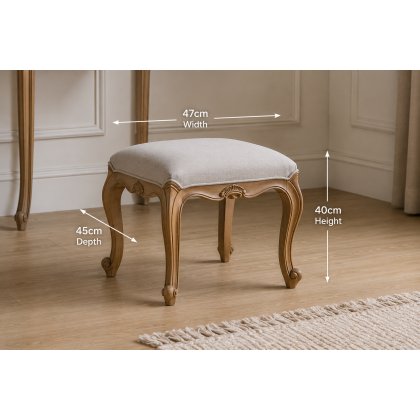 Gallery Direct Chic Weathered Dressing Table Stool Gallery Direct Chic Weathered Dressing Table Stool