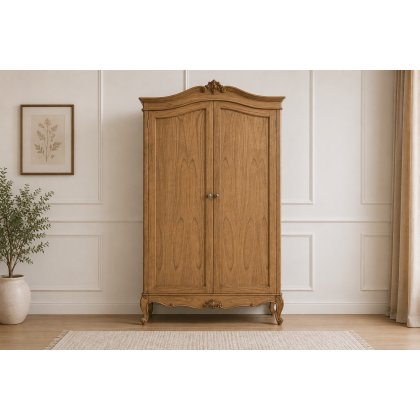 Gallery Direct Chic Weathered 2 Door Wardrobe Gallery Direct Chic Weathered 2 Door Wardrobe