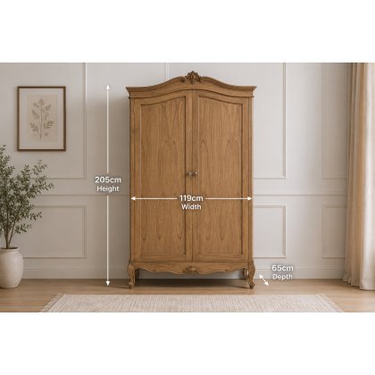 Gallery Direct Chic Weathered 2 Door Wardrobe Gallery Direct Chic Weathered 2 Door Wardrobe
