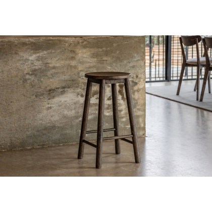 Gallery Direct Hatfield Smoked Oak Stool