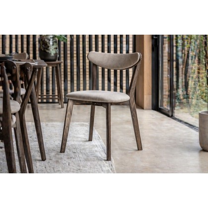 Gallery Direct Hatfield Pair Of Smoked Oak Dining Chairs