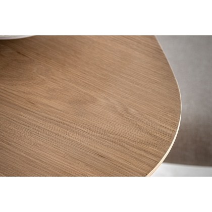 Gallery Direct Hatfield Natural Oak 80cm Small Triangular Dining Table Set & x2 Chairs