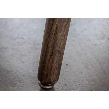 Gallery Direct Hatfield Smoked Oak 80cm Small Triangular Dining Table Set & x2 Chairs