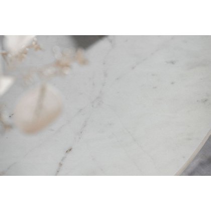 Gallery Direct Marmo Mango Wood Round Dining Table with Marble Top